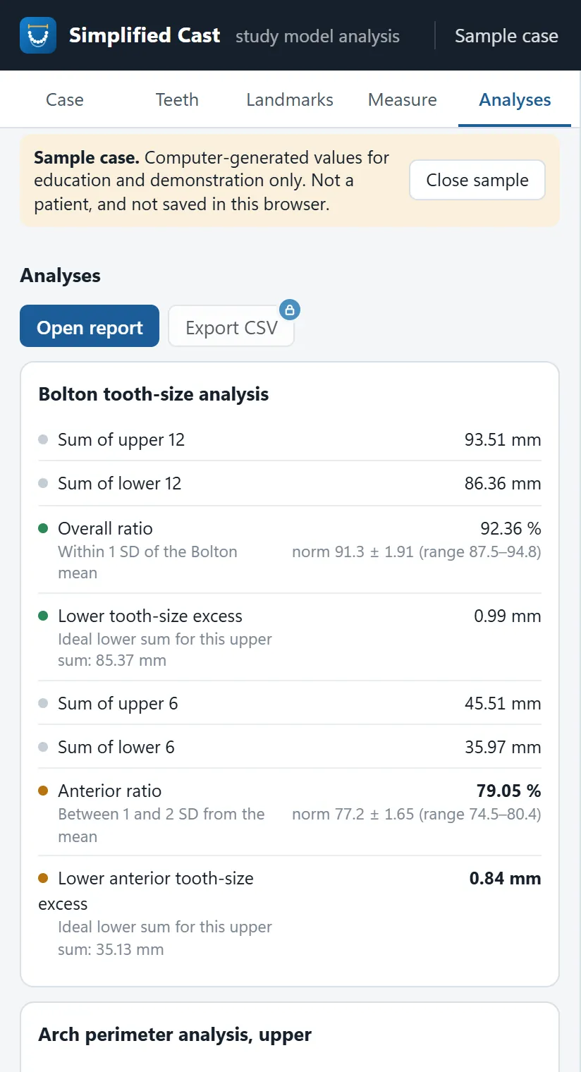 Tooth Drawing.pdf Study Model Analysis: Bolton, Moyers Β· Simplified Cast